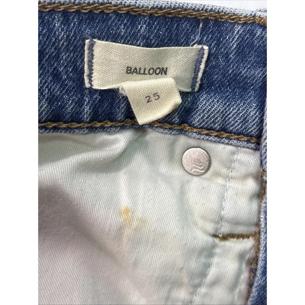 Madewell Balloon Jeans Womens 25 Light Wash High Rise Tapered Denim Mom Y2K